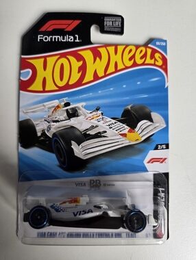 Hot Wheels Formula 1 White Visa Racing Car - Kids Toy